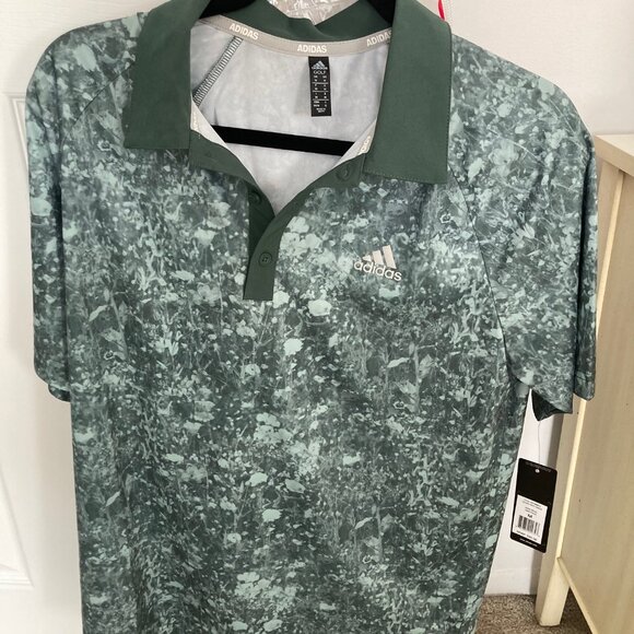 men's addidas golf shirt size M green - Picture 1 of 5